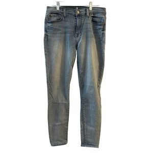 7 For All Mankind Women's Skinny Jeans Light Wash Denim Size 29 Pinhole Flaw